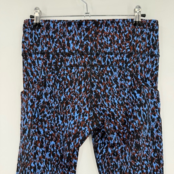 Lululemon Fast and Free High-Rise Tight 25" Leopard Camo Blue Nile Multi Size 10 - Picture 11 of 12